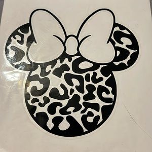Minnie car decal in black